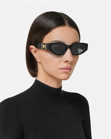 versace black baroccomania cat-eye sunglasses|Versace .